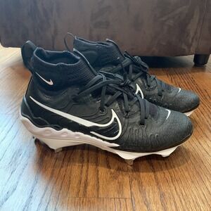 Nike Alpha Huarache NXT Black White Metal Baseball Cleats Men's 7 DJ6517-001